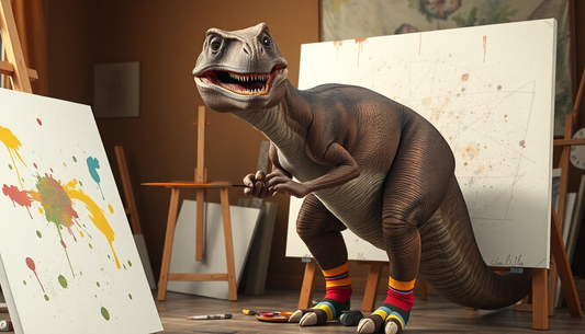 T-Rex: The World's Greatest Artist (and Sock Enthusiast)