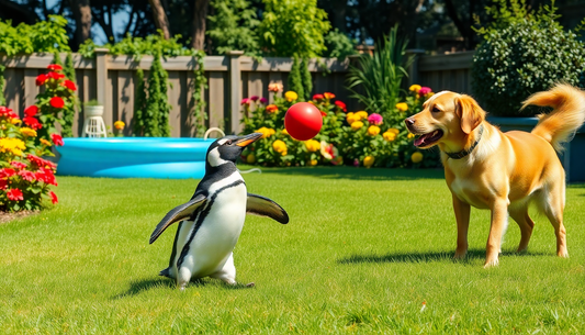 The Penguin's Ingenious Solution: Feeding King Barks-A-Lot