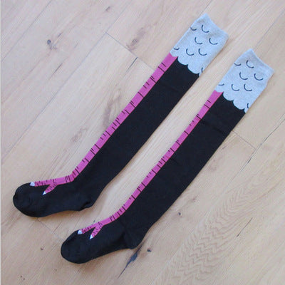 Whimsical Chicken Knee Socks for Playful Fashion Fun