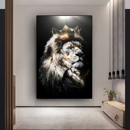 Wildlife Black Canvas Print for Living Room Wall Art Decor