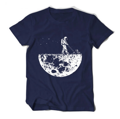 Lunar Laughs: Quirky Cotton T-Shirts for Men - Summer Streetwear with a Twist of Humor