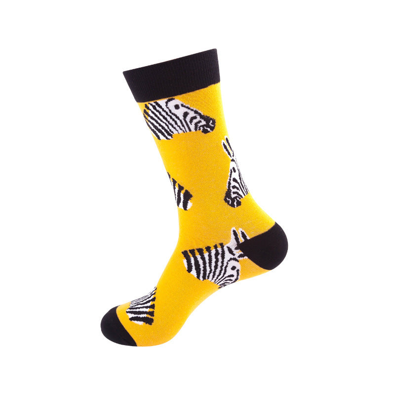 Whimsical Cotton Skate Socks: A Funky Fusion of European and American Vibes