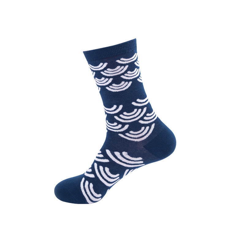 Whimsical Cotton Skate Socks: A Funky Fusion of European and American Vibes