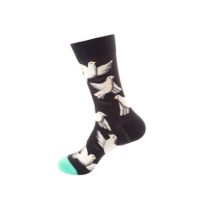 Whimsical Cotton Skate Socks: A Funky Fusion of European and American Vibes