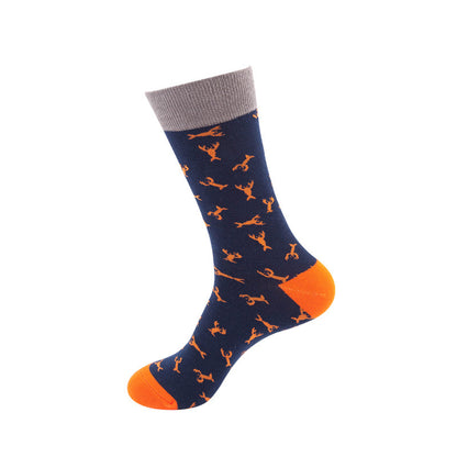 Whimsical Cotton Skate Socks: A Funky Fusion of European and American Vibes