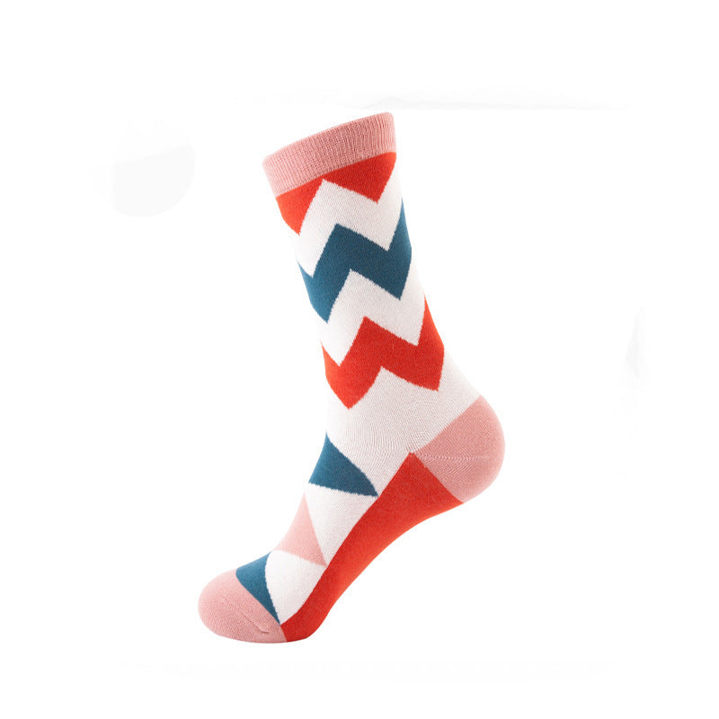 Whimsical Cotton Skate Socks: A Funky Fusion of European and American Vibes