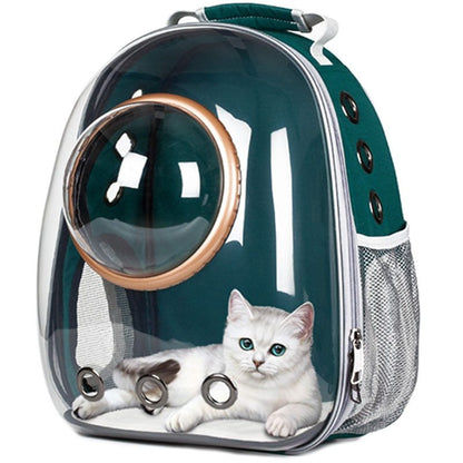 Whimsical See-Through Cat Adventure Backpack with Easy-Access Side Hatch!