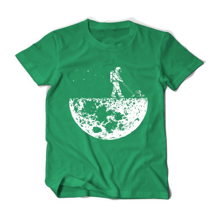 Lunar Laughs: Quirky Cotton T-Shirts for Men - Summer Streetwear with a Twist of Humor