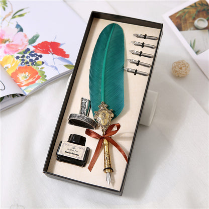 Whimsical Vintage Feather Quill Writing Adventure Set