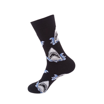 Whimsical Cotton Skate Socks: A Funky Fusion of European and American Vibes