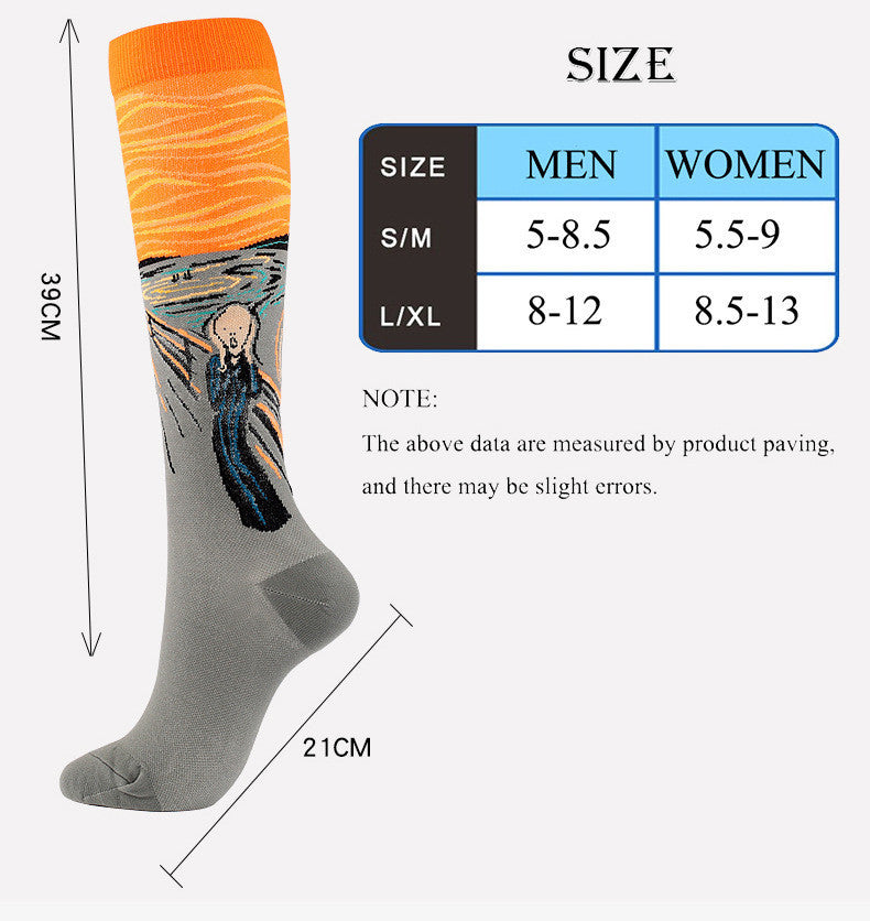 Masterpiece-Inspired Compression Socks for Artistic Athletes  

Step into a world of whimsical wonder with our Masterpiece-Inspired Compression Socks! 🎨 Transform ordinary workouts into extraordinary escapades with iconic artwork wrapping your feet in