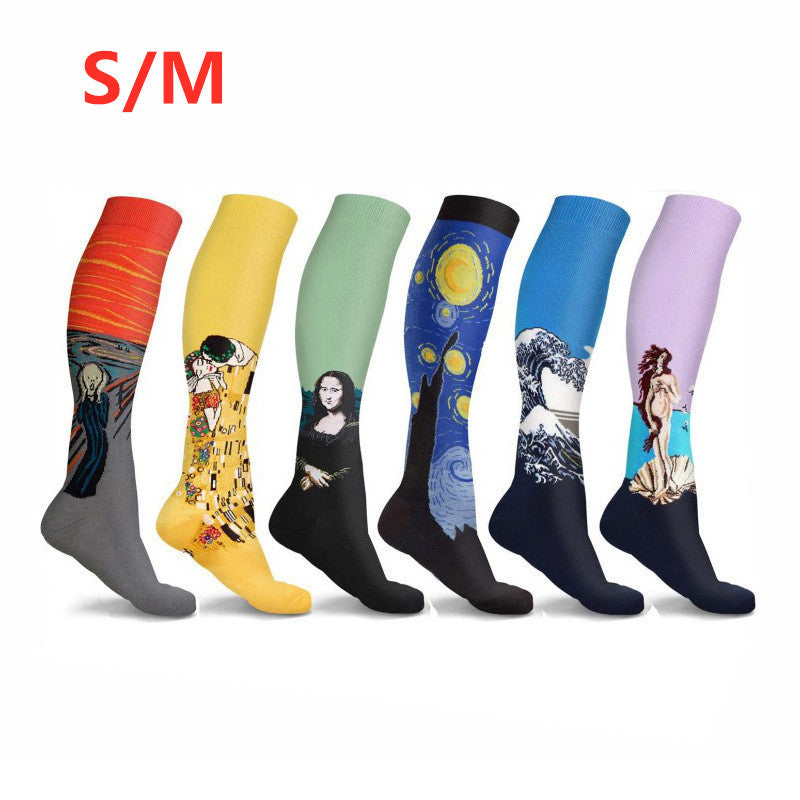 Masterpiece-Inspired Compression Socks for Artistic Athletes  

Step into a world of whimsical wonder with our Masterpiece-Inspired Compression Socks! 🎨 Transform ordinary workouts into extraordinary escapades with iconic artwork wrapping your feet in