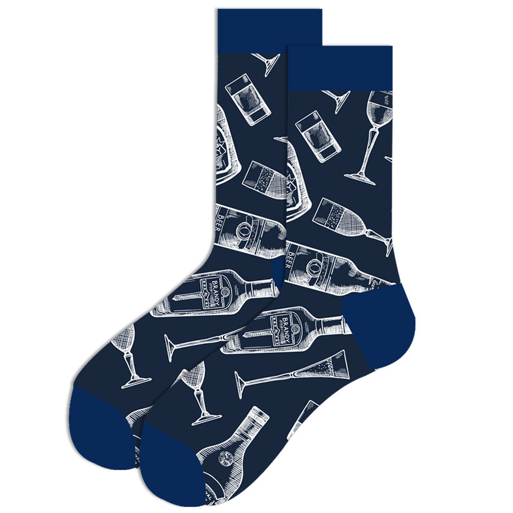 Galactic Gourmet Cotton Socks for All - Quirky Fruity Styles