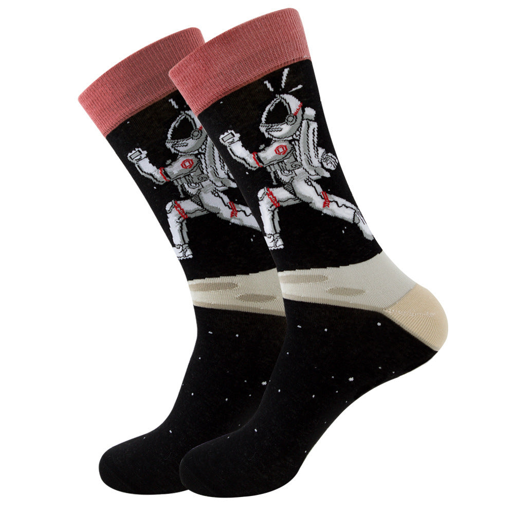 Galactic Gourmet Cotton Socks for All - Quirky Fruity Styles