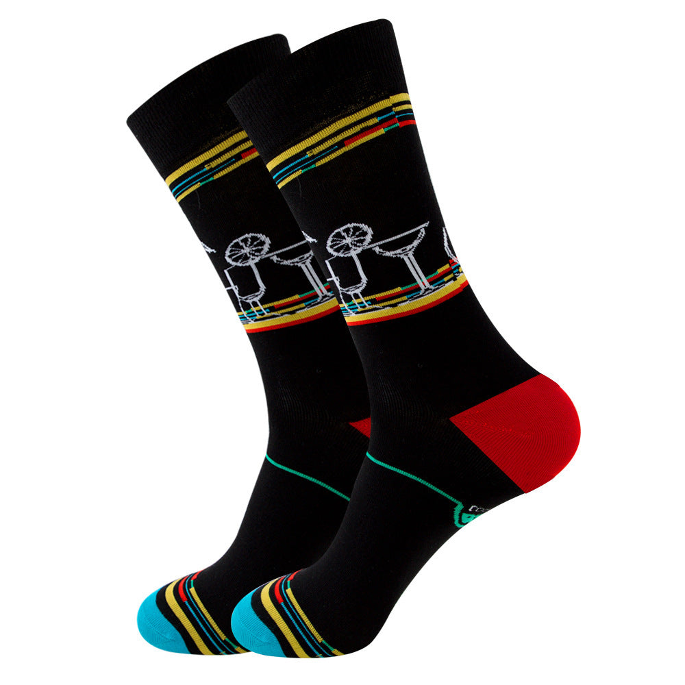 Galactic Gourmet Cotton Socks for All - Quirky Fruity Styles