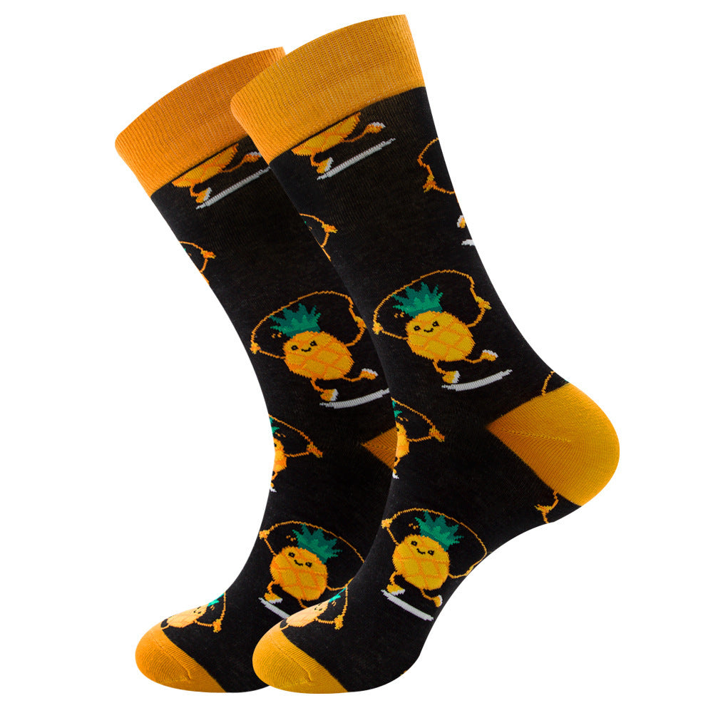 Galactic Gourmet Cotton Socks for All - Quirky Fruity Styles