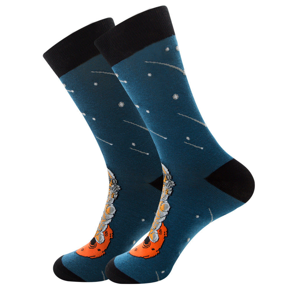 Galactic Gourmet Cotton Socks for All - Quirky Fruity Styles