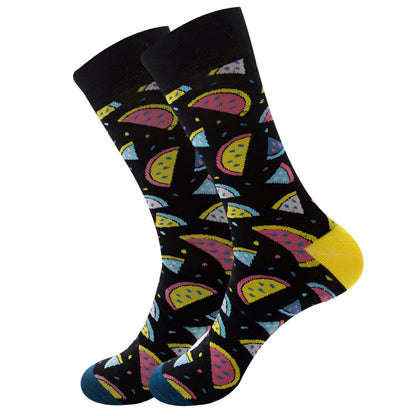 Galactic Gourmet Cotton Socks for All - Quirky Fruity Styles