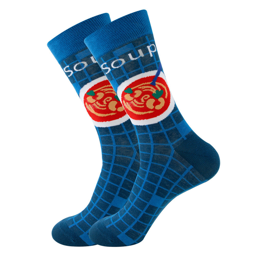 Galactic Gourmet Cotton Socks for All - Quirky Fruity Styles