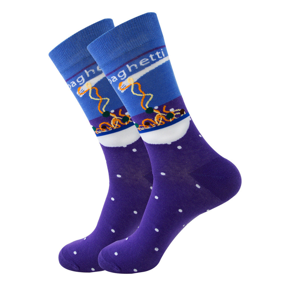 Galactic Gourmet Cotton Socks for All - Quirky Fruity Styles