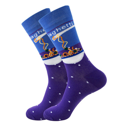 Galactic Gourmet Cotton Socks for All - Quirky Fruity Styles