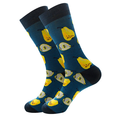 Galactic Gourmet Cotton Socks for All - Quirky Fruity Styles