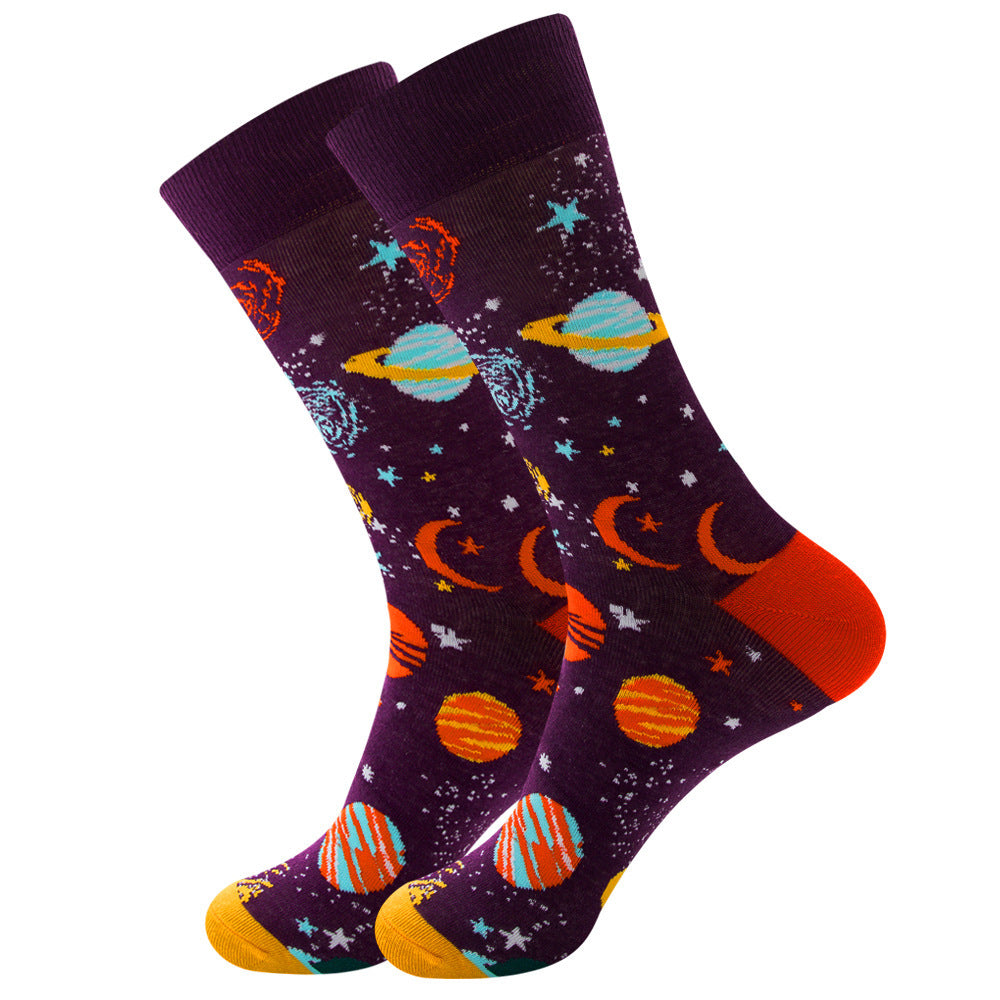 Galactic Gourmet Cotton Socks for All - Quirky Fruity Styles