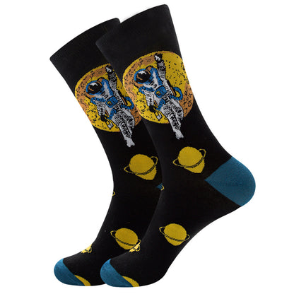 Galactic Gourmet Cotton Socks for All - Quirky Fruity Styles