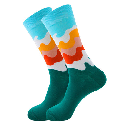 Galactic Gourmet Cotton Socks for All - Quirky Fruity Styles