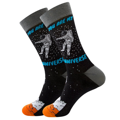 Galactic Gourmet Cotton Socks for All - Quirky Fruity Styles