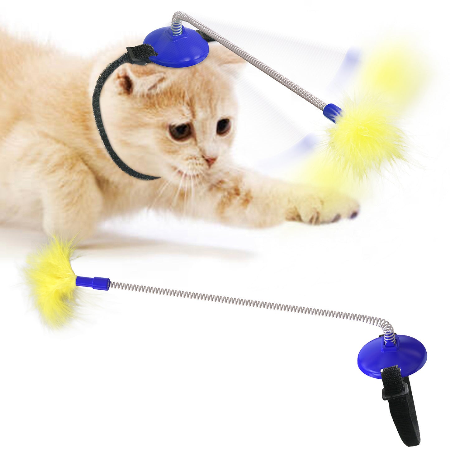 Whimsical Feather Feline Fun Wand: Purrfect Playtime Companion!