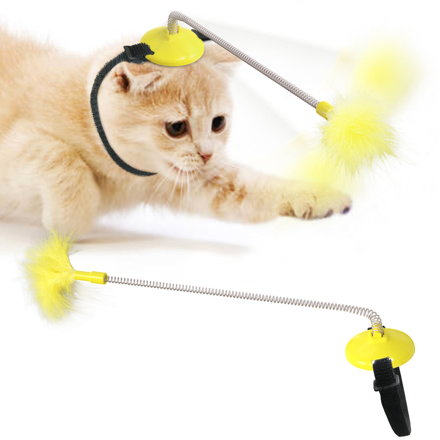 Whimsical Feather Feline Fun Wand: Purrfect Playtime Companion!