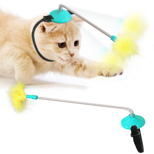 Whimsical Feather Feline Fun Wand: Purrfect Playtime Companion!