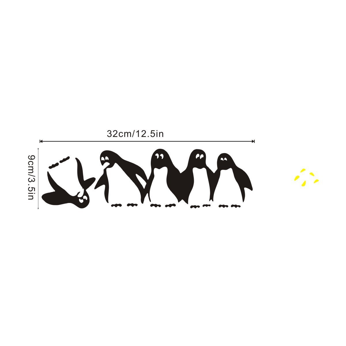 Playful Penguin Kitchen Delight: Quirky PVC Wall Sticker for a Whimsical Touch!