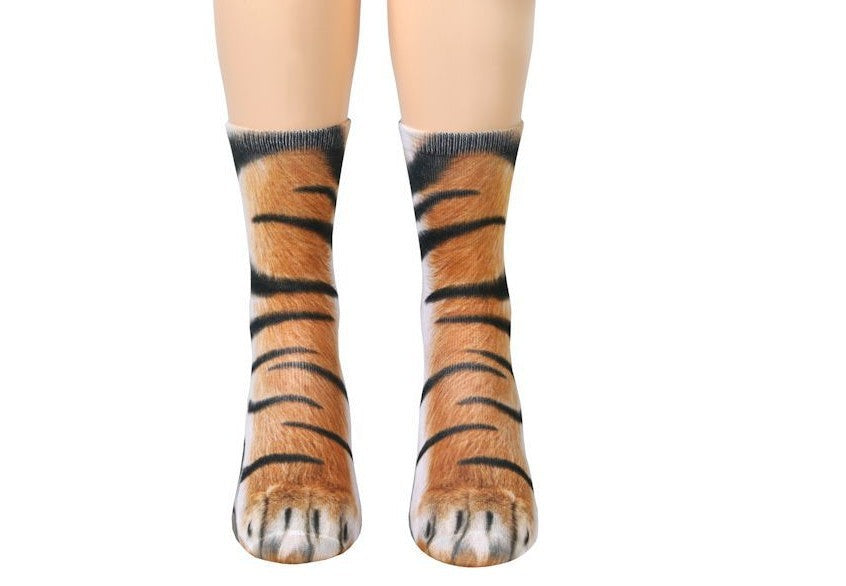 Paw-sitively Adorable 3D Cat Claw Socks - Unisex Cozy Animal Fun!