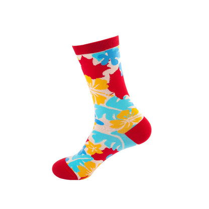 Whimsical Cotton Skate Socks: A Funky Fusion of European and American Vibes