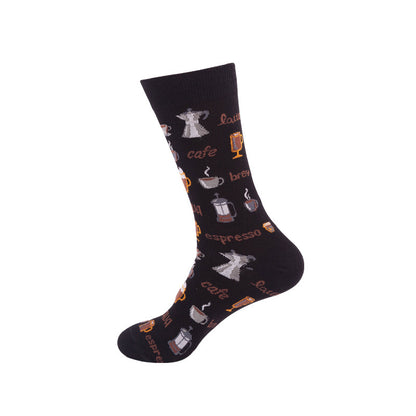 Whimsical Cotton Skate Socks: A Funky Fusion of European and American Vibes