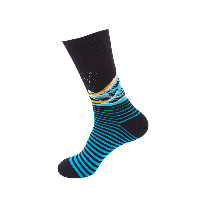 Whimsical Cotton Skate Socks: A Funky Fusion of European and American Vibes