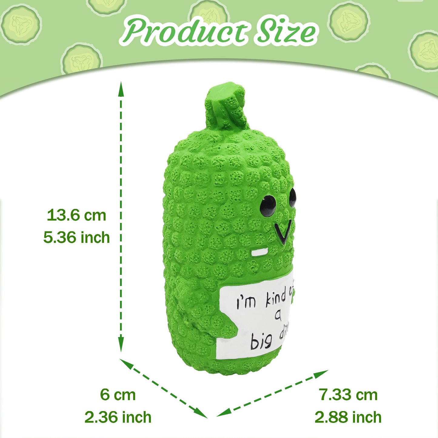 Squeaky Pickle Delight: Whimsical Chew Toy for Playful Pups! 

Transform your dog's playtime into a delightful experience with our Squeaky Pickle Delight! This quirky chew toy, shaped like a bright green pickle, is designed to spark joy and curiosity in