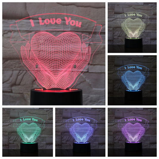 Whimsical 3D Heart Hands Glow Lamp – A Delightful Valentine’s Day Treasure with Touch & Remote Wonder!