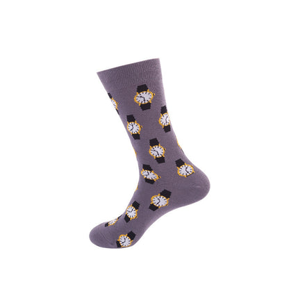 Whimsical Cotton Skate Socks: A Funky Fusion of European and American Vibes