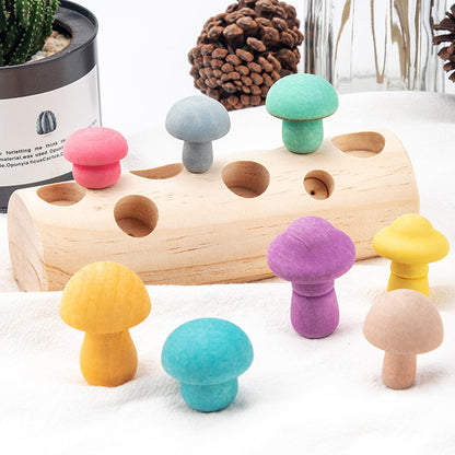 Wooden Fun Mushroom Picking Puzzle Game