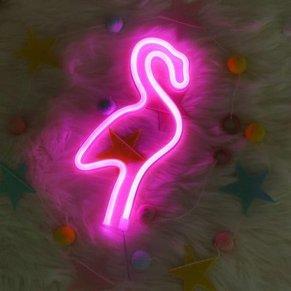 Neon Flamingo Battery-Operated Decorative Light