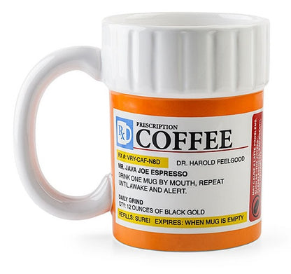 Whimsical Prescription Mug: The Perfect Potion for Coffee, Milk, and Water Lovers!