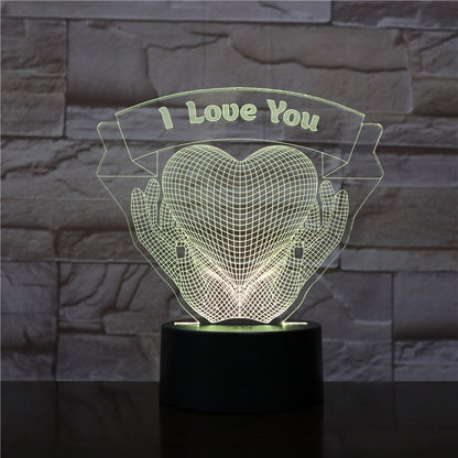 Whimsical 3D Heart Hands Glow Lamp – A Delightful Valentine’s Day Treasure with Touch & Remote Wonder!