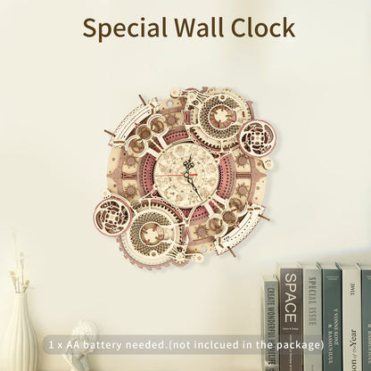 3D Wooden Zodiac Wall Clock Puzzle by Robotime - DIY Model Assembly Kit