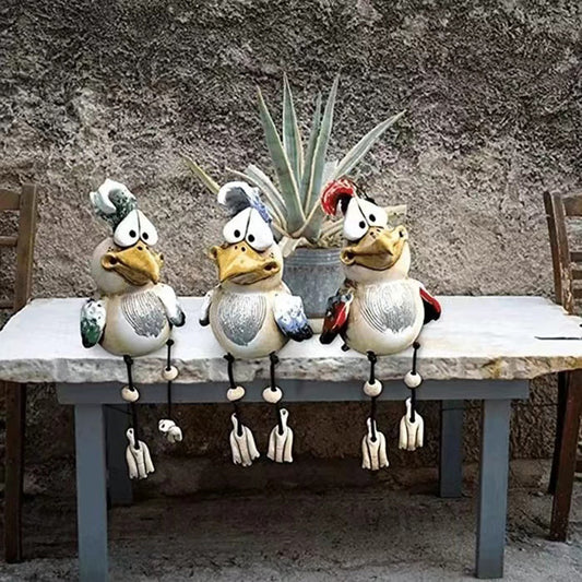 Whimsical Waddle: Hilariously Charming Chicken Resin Decor