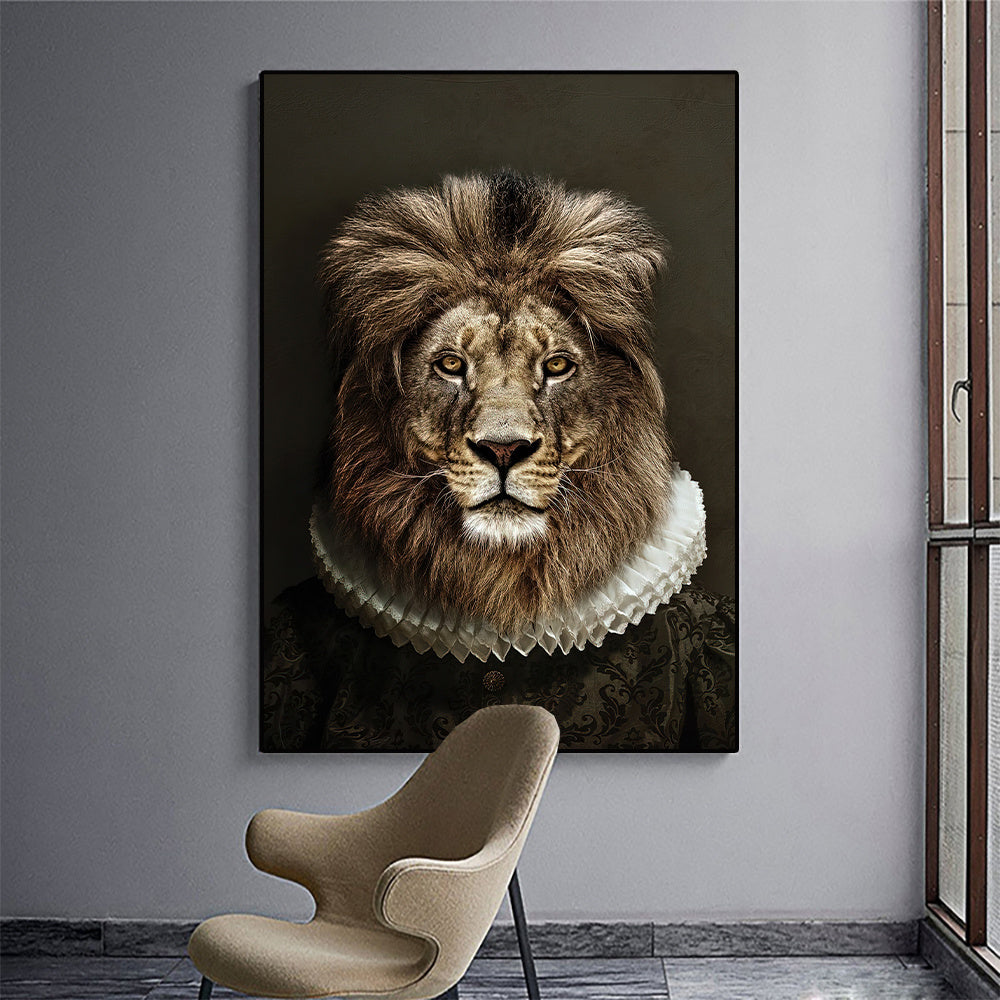 Wildlife Black Canvas Print for Living Room Wall Art Decor