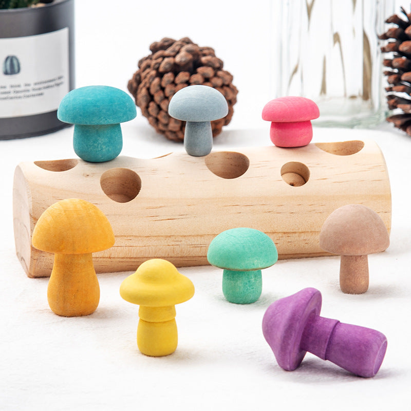 Wooden Fun Mushroom Picking Puzzle Game