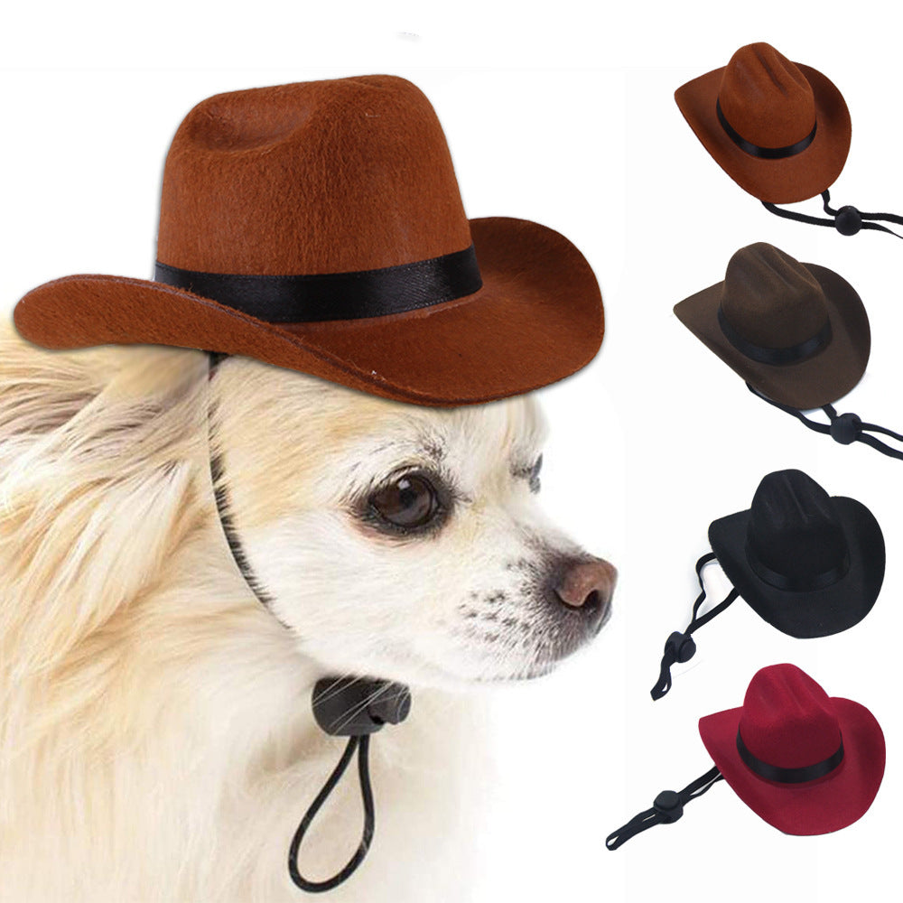 Pet Pup Rodeo! Adjustable Cowboy Hat for Dogs and Cats – Hilarious Headgear for Outdoor Adventures, Perfect for Photoshoots and Cosplay Fun!